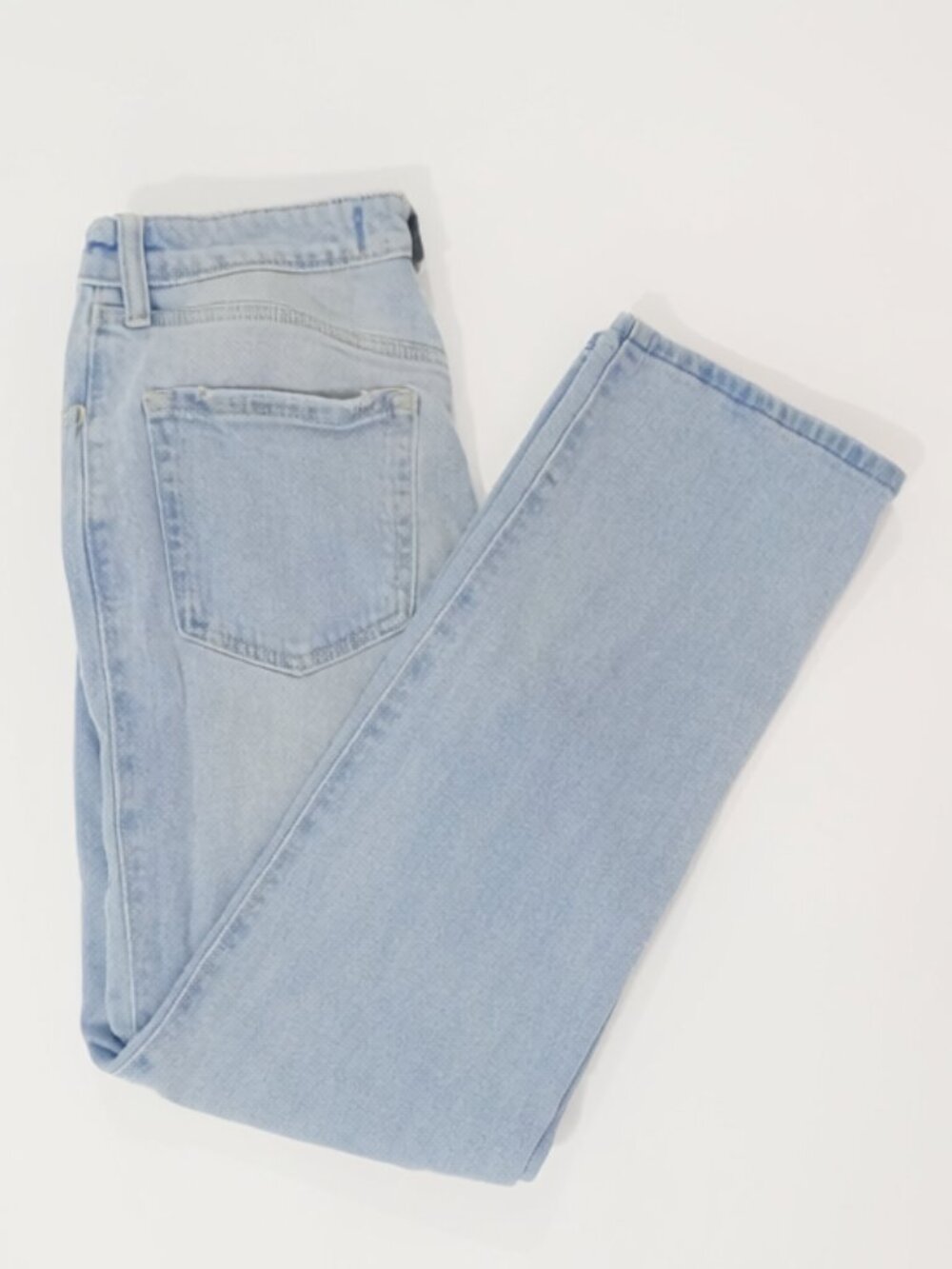 Hollister High-Rise Straight Leg Jeans - Light Wash Blue - Size W26 2S (Short)